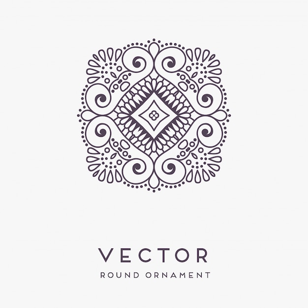 decorative hand drawn mandala illustration