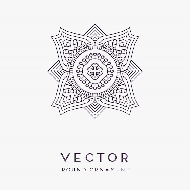 Vector decorative hand drawn mandala illustration