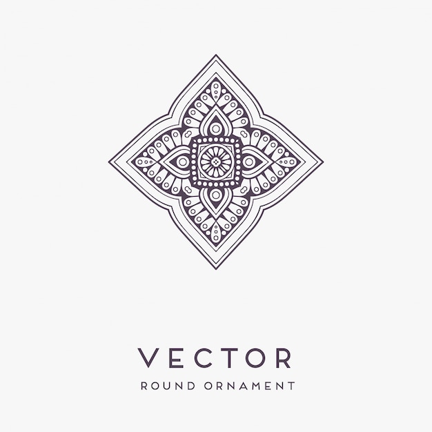 Vector decorative hand drawn mandala illustration