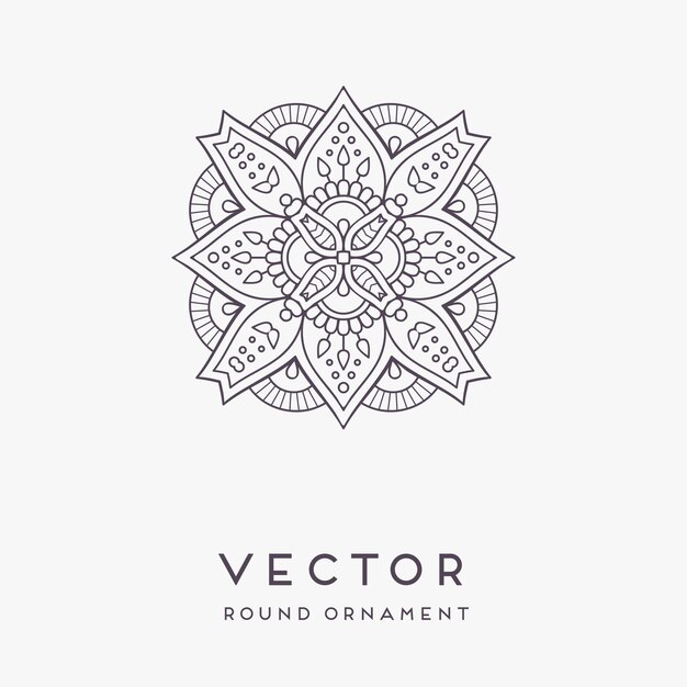 Vector decorative hand drawn mandala illustration