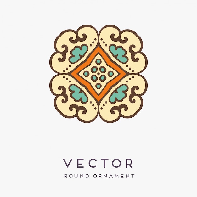 Vector decorative hand drawn mandala illustration