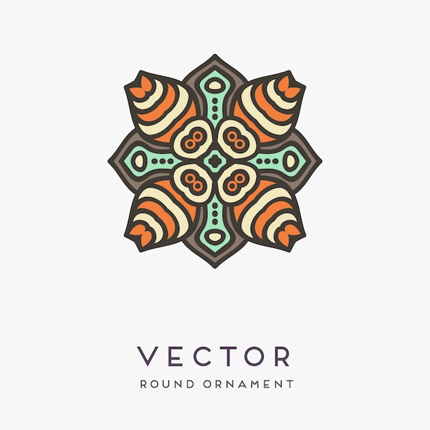 Vector decorative hand drawn mandala illustration