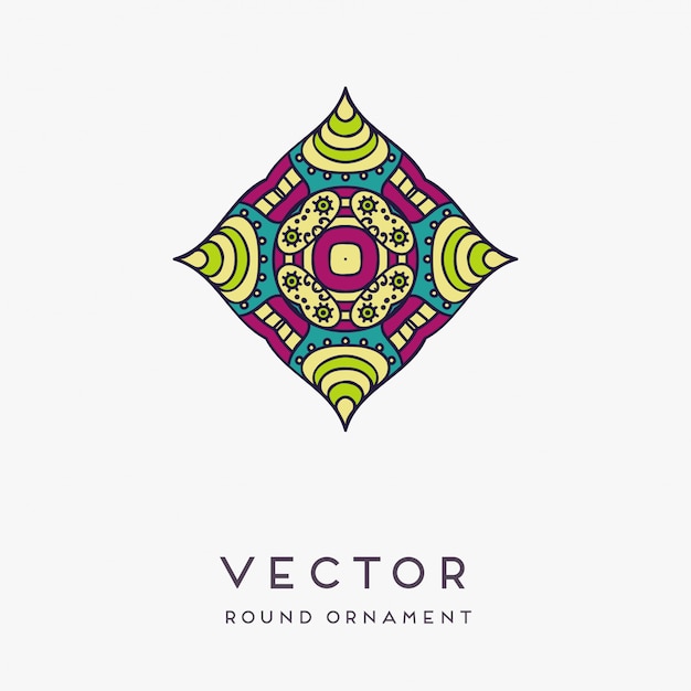 Vector decorative hand drawn mandala illustration