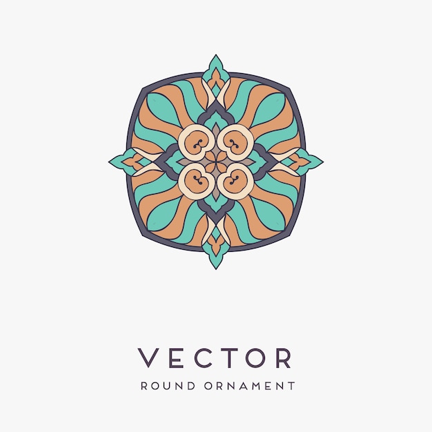 Vector decorative hand drawn mandala illustration