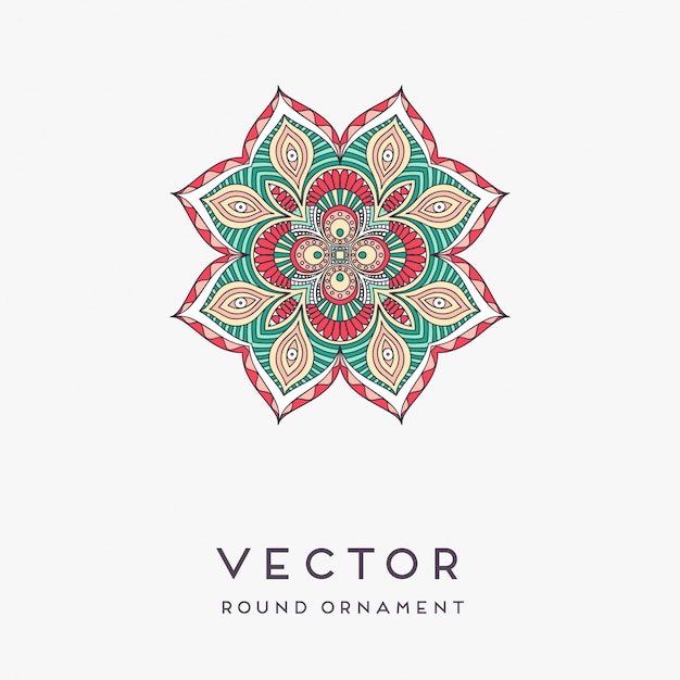 Decorative hand drawn mandala illustration