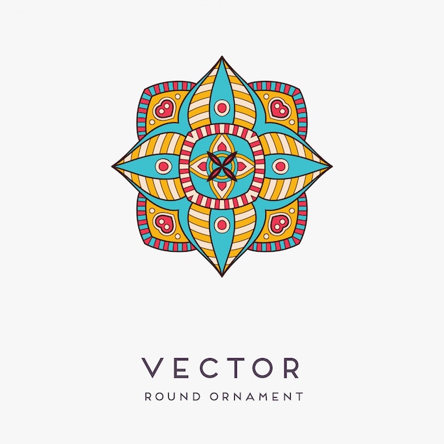 Vector decorative hand drawn mandala illustration