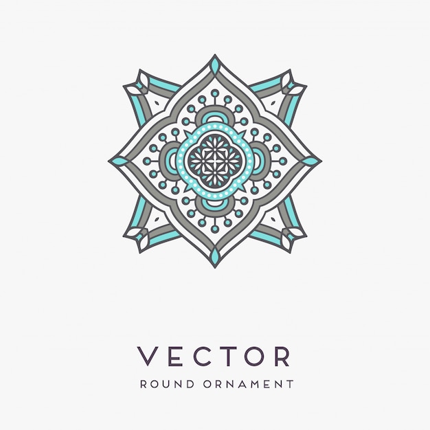 Vector decorative hand drawn mandala illustration