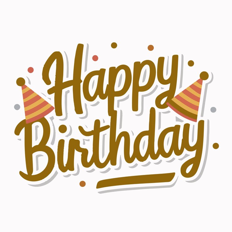 Vector 장식적인 생일 축하 타이포그래피 색 배경에 장난스러운 글을 가진 일러스트레이션