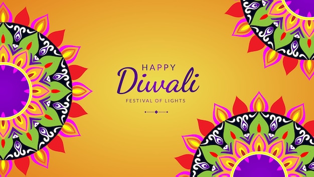 Decorative happy diwali festival design background