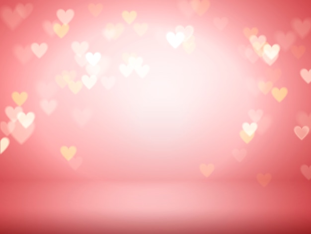 Decorative heart background illustration