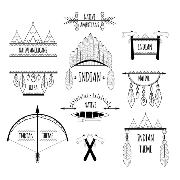 Vector decorative indian elements