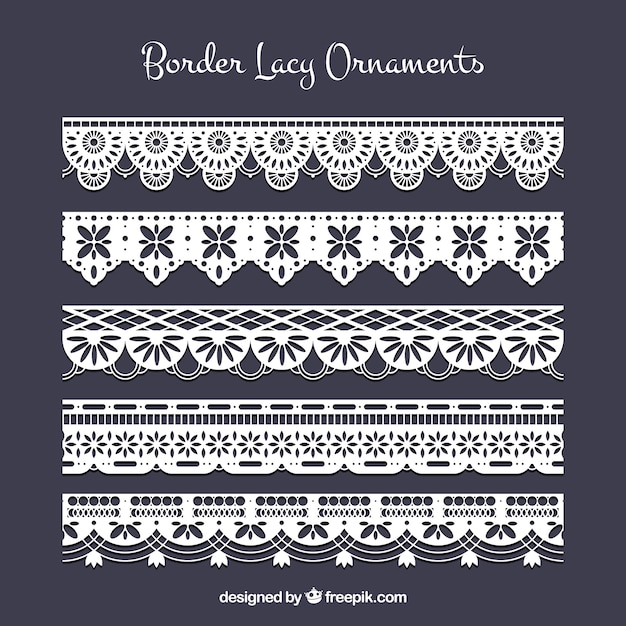 Decorative lace borders