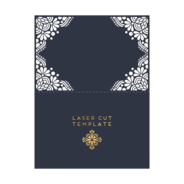 Decorative laser cut template for wedding