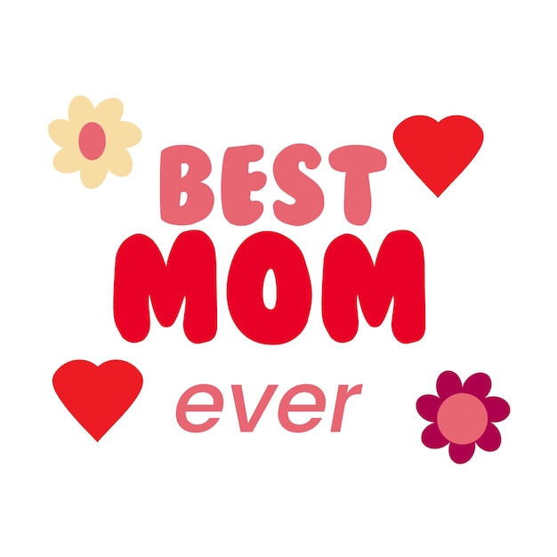 decorative lettering mothers day sticker