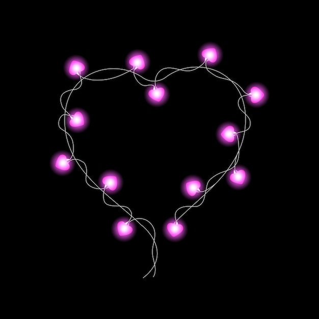 Декоративный свет в форме сердца на День святого Валентина