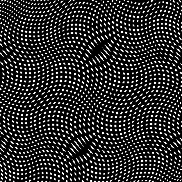 Decorative lined hypnotic contrast background. Optical illusion, creative black and white graphic moire backdrop.