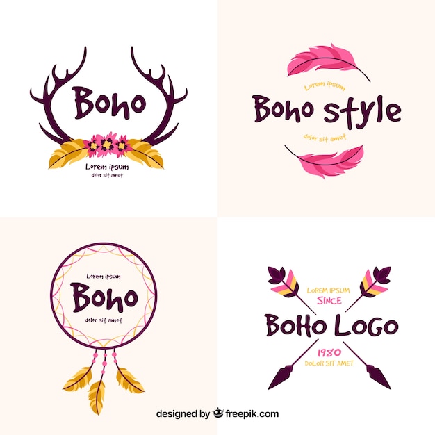 Decorative logos with ethnic elements