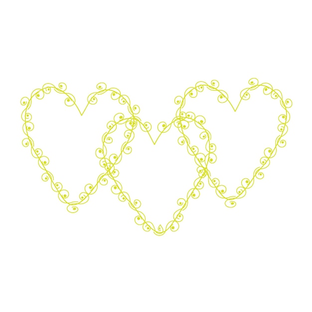 Decorative Love shape vector, Luxury Love Heart design