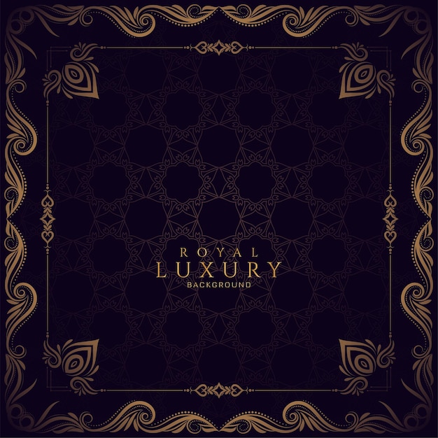 Vector decorative luxury frame design artistic vintage background vector