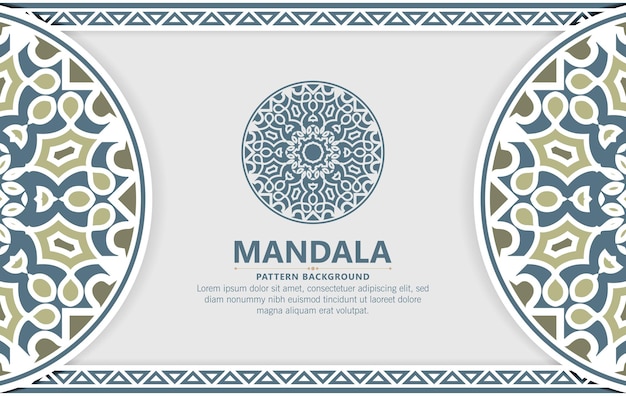 Modello di disegno di sfondo ornamentale mandala decorativo