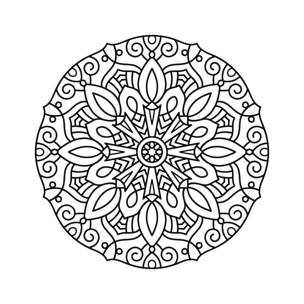 decorative mandala and pattern for mehndi wedding islam outline mandalas coloring book page