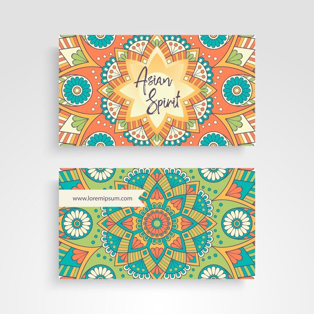 Decorative mandala visiting card