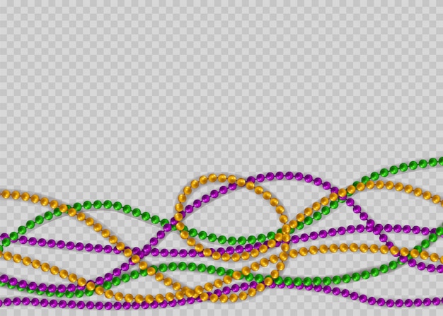 Vector decorative mardi gras beads illustration