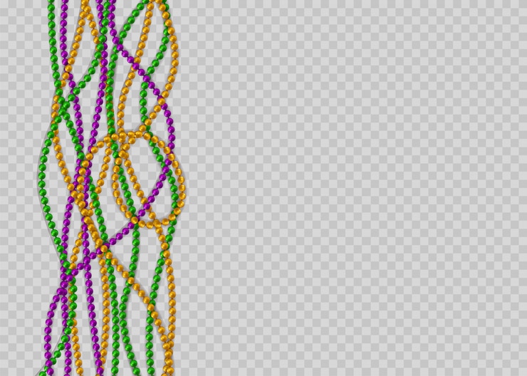 Vector decorative mardi gras beads illustration