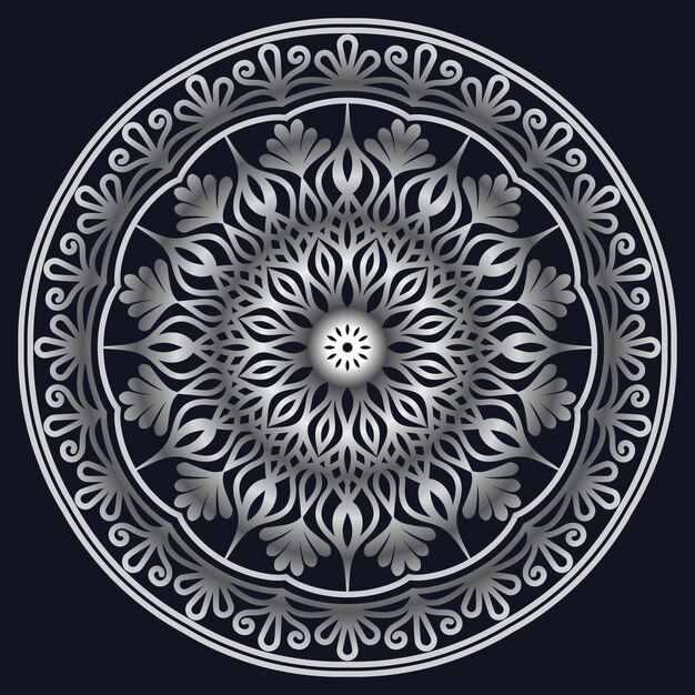 Decorativo ornamentale mandala di lusso con motivo floreale