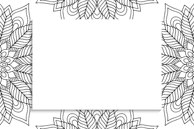 Decorative Ornamental mandala pattern with copyspace.