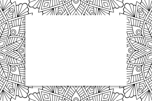 Vector decorative ornamental mandala pattern with copyspace.