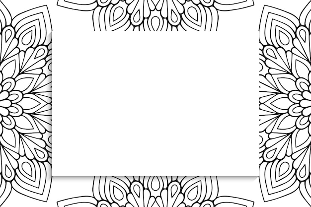 Декоративный орнамент мандалы с copyspace.
