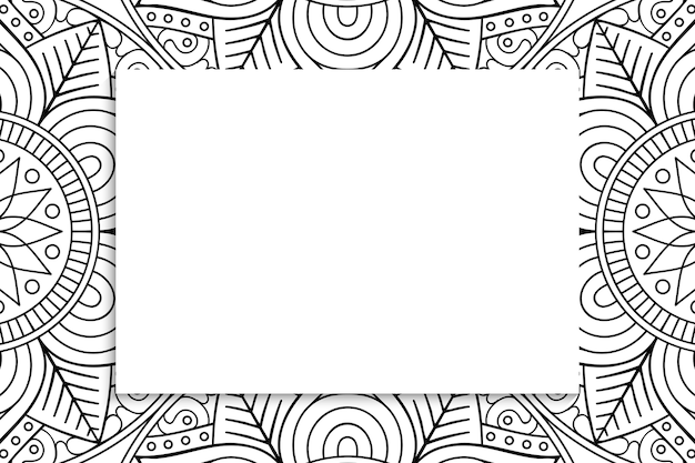 Decorative ornamental mandala pattern with copyspace.