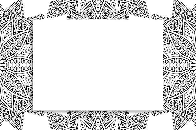 Decorative Ornamental mandala pattern with copyspace.