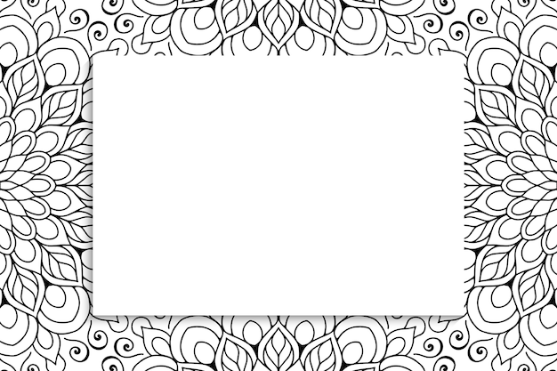 Decorative Ornamental mandala pattern with copyspace.