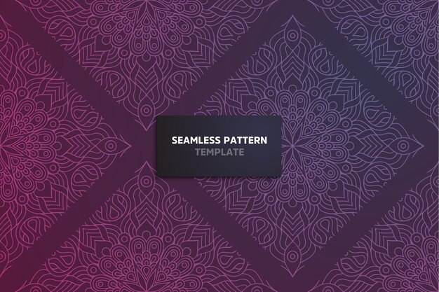 Decorative ornamental mandala seamless pattern