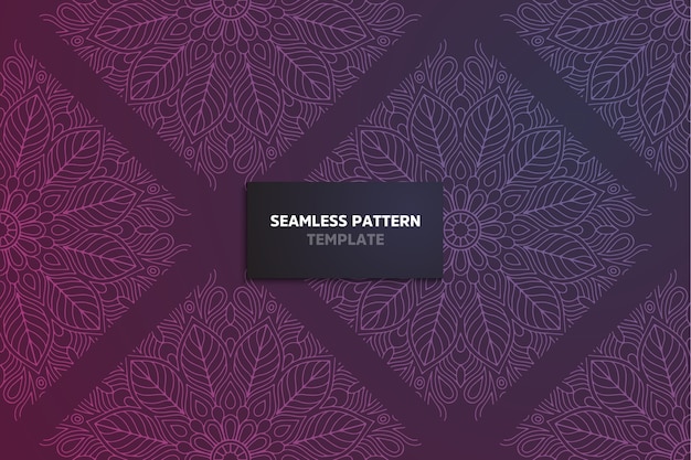 Decorative ornamental mandala seamless pattern.