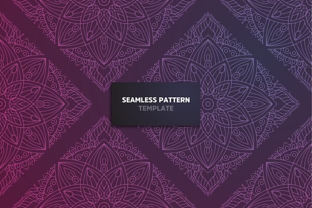 Decorative ornamental mandala seamless pattern.