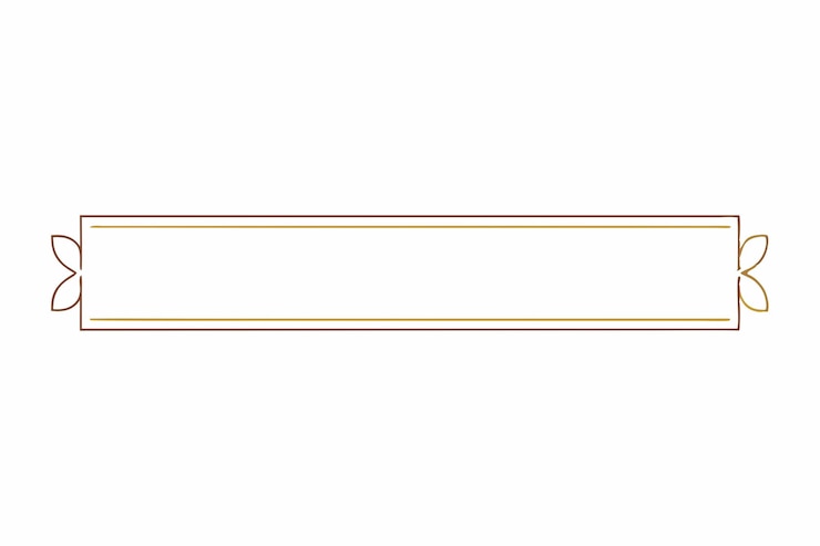 Vector decorative ornamental rectangular border with geometric lines and nouveau style flourishes