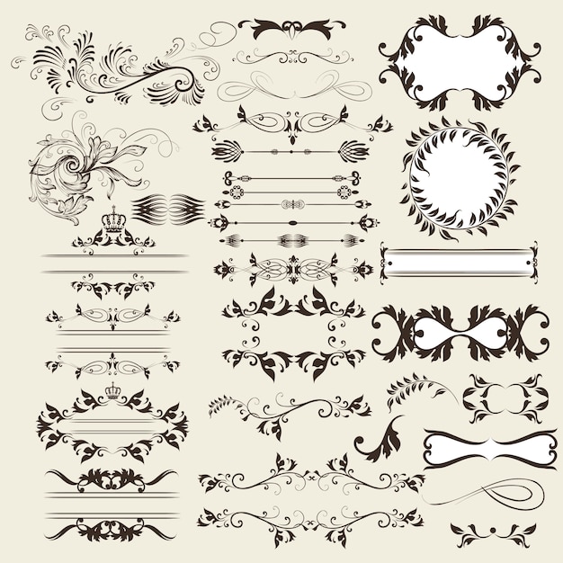 Vector decorative ornaments collection