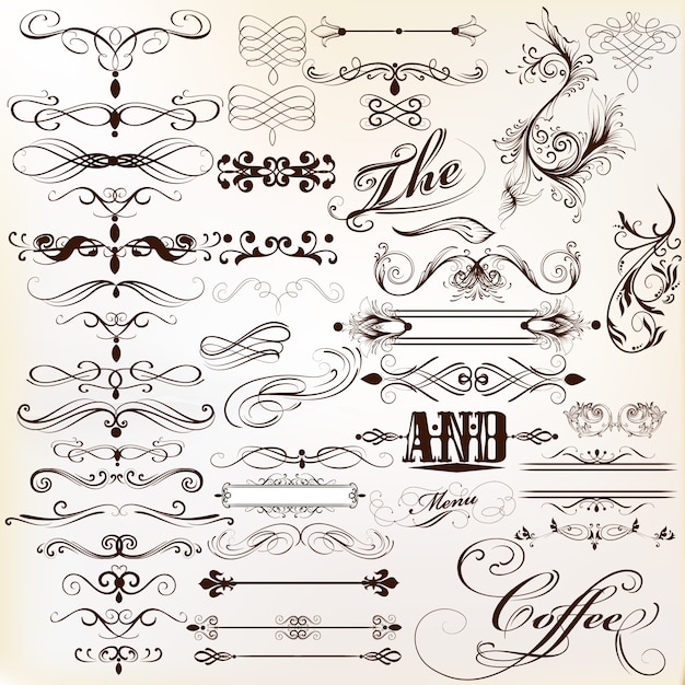 Vector decorative ornaments collection