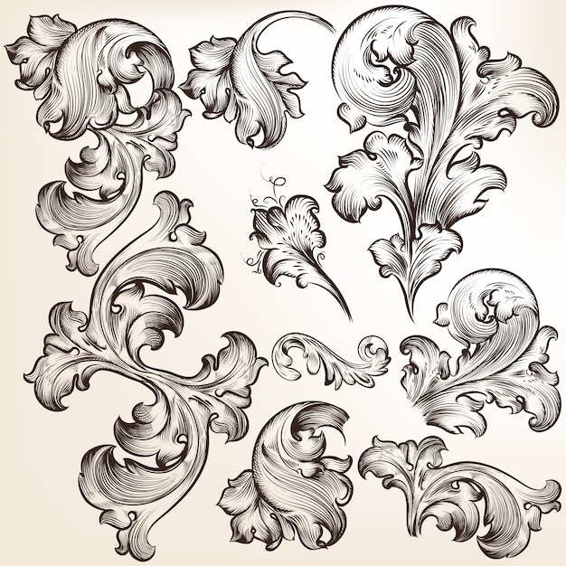 Vector decorative ornaments collection