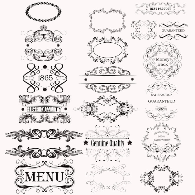 Vector decorative ornaments collection