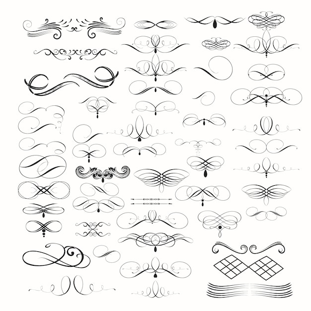 Vector decorative ornaments collection