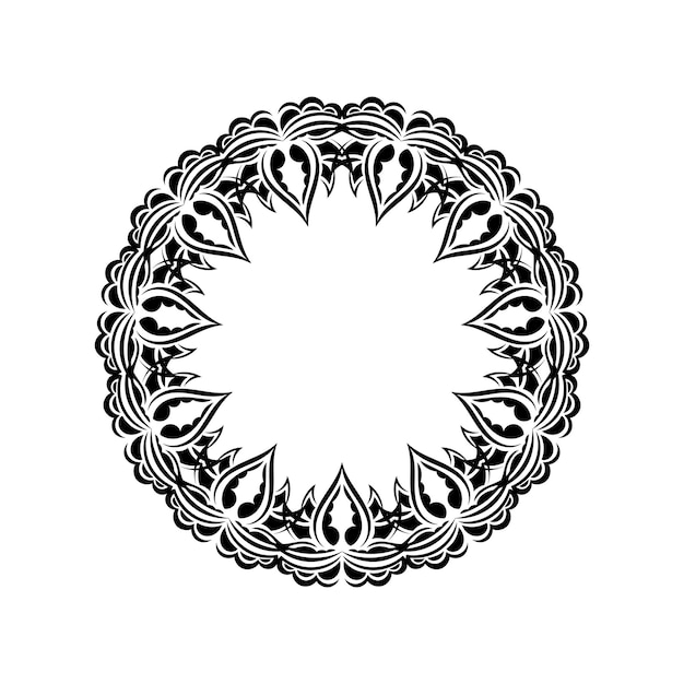 Ornamenti decorativi a forma di fiore mandala buono per menu, stampe e cartoline illustrazione vettoriale