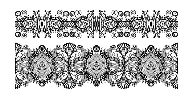 Decorative ornate design stripe pattern ethnic floral seamless wallpaper vector illustration