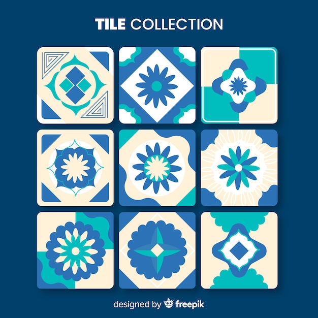 Vector decorative pack of tiles