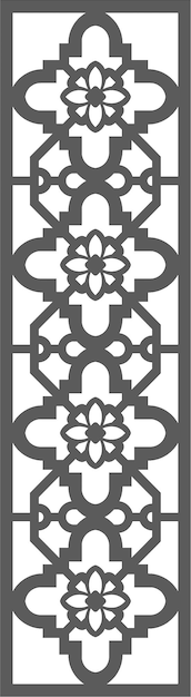 A decorative panel with a floral pattern.