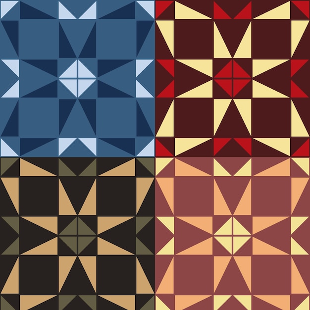 Premium Vector | Decorative pattern different color optionvector ...