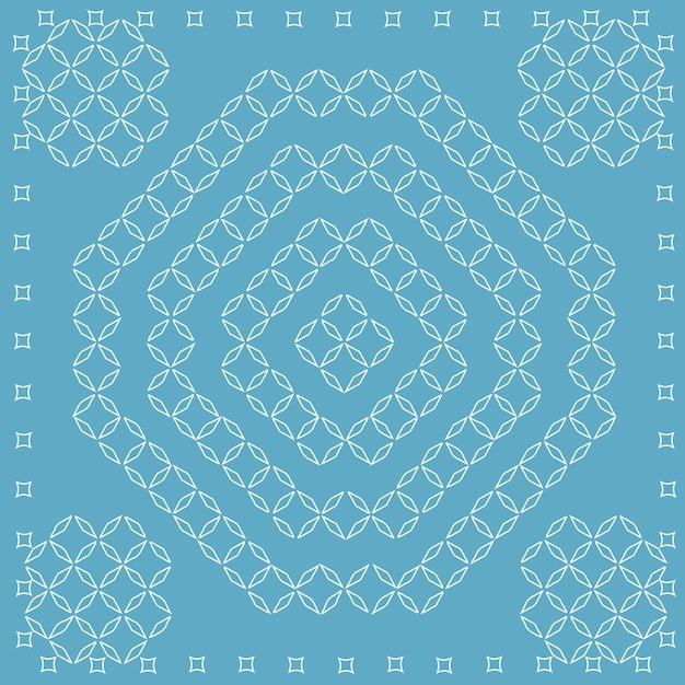 Decorative pattern rhombus silhouette outline Geometric background Isolated vector